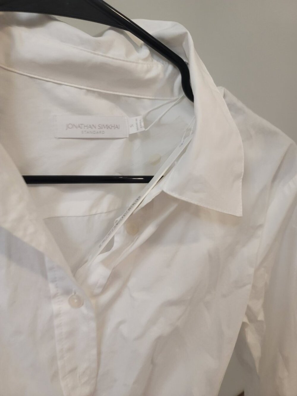 SIMKHAI Colbi Mini Shirt Dress S New NWT White - Picture 4 of 11